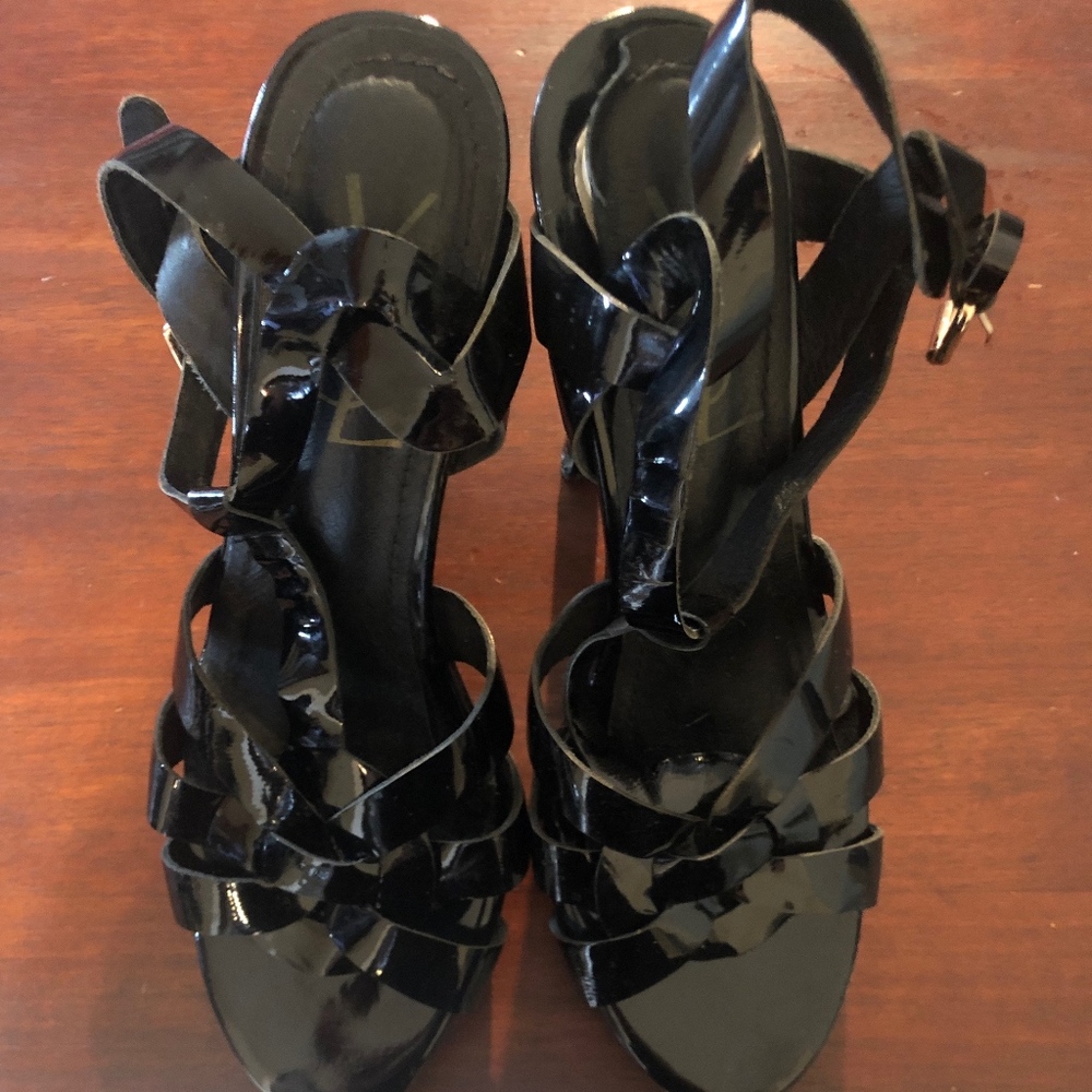 YSL Black Patent Tribute Heel